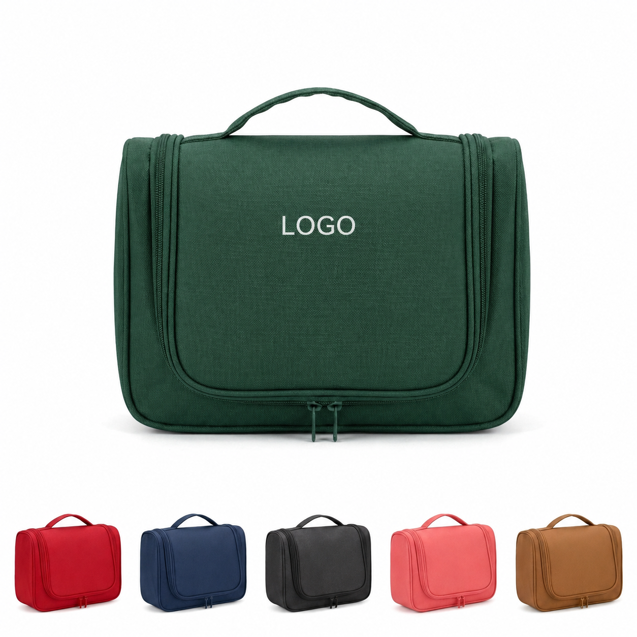Foldable Hanging Toiletry Case with Moisture-Resistant Exterior