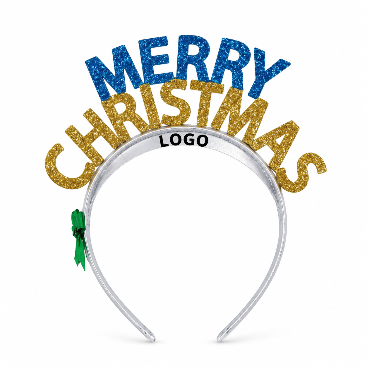 Festive Metallic Holiday Letter Headband