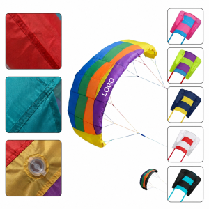 Frameless Parafoil Soft-Wing Flyer with Long Streamers