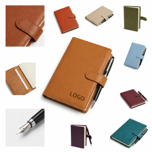 B5 Executive Synthetic Leather Journal with Integrated Pen Holder Loop