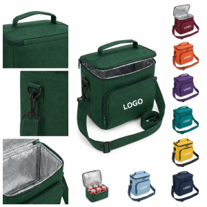 Portable Thermal Insulated Cooler Bag with Removable Shoulder Strap