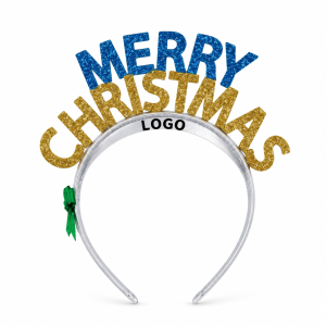 Festive Metallic Holiday Letter Headband