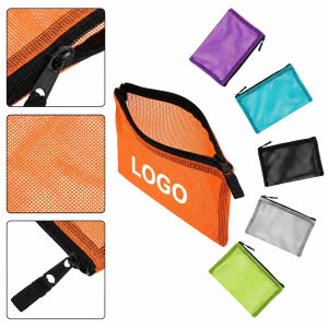 Portable Mesh Document Organizer with Integrated Wrist Loop
